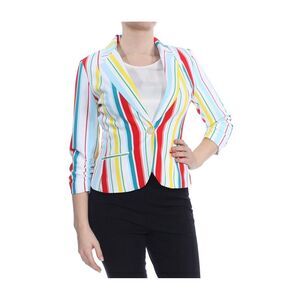 XOXO Womens Ruched Sleeve One Button Blazer Jacket, Multicoloured, NWT